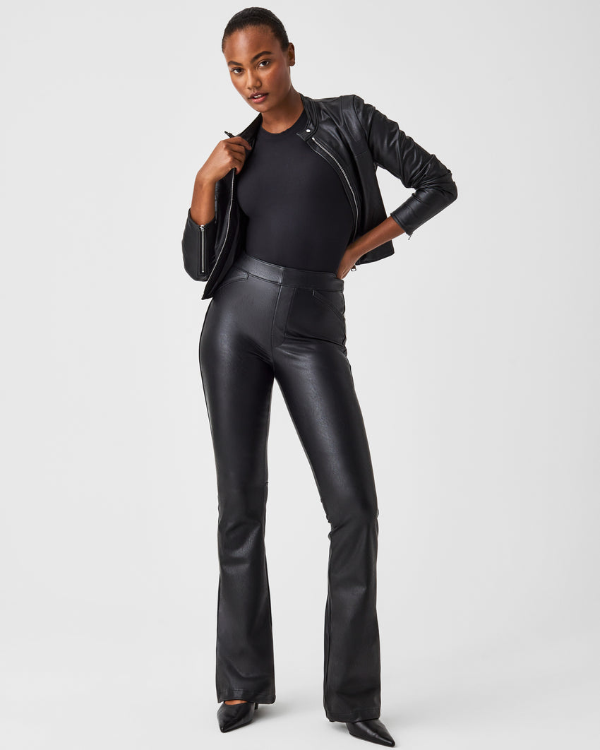 Spanx Leather Like Flare - Regular and Petite – Miss Scarlett Boutique