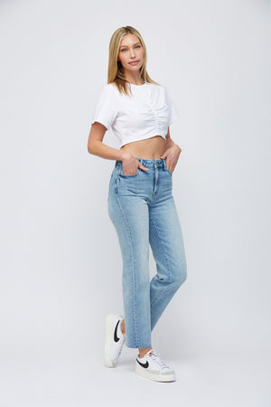 Tracey Cropped Straight Leg Jeans