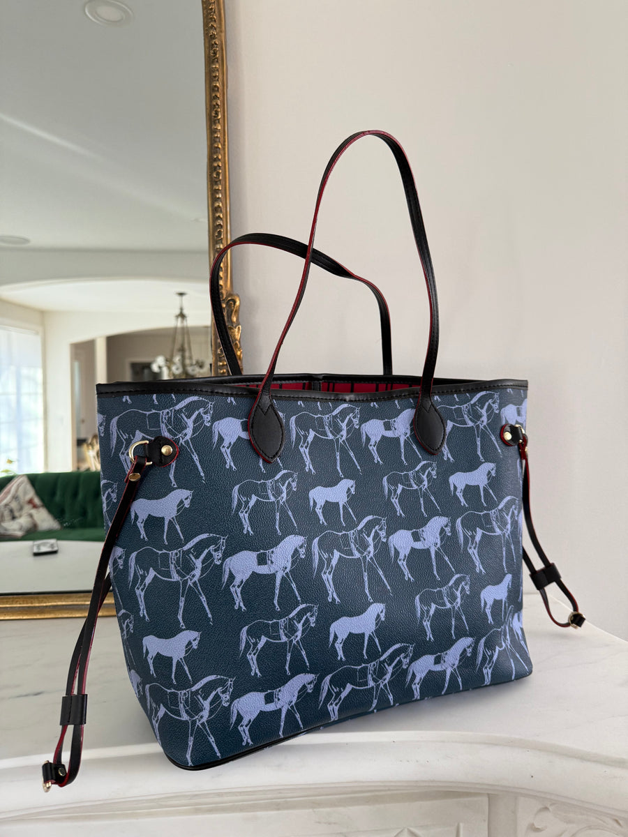Blue Horses Carry All Tote – Miss Scarlett Boutique