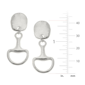 Susan Shaw - Silver Horsebit Earrings