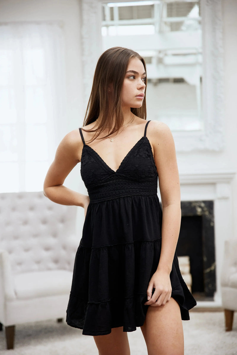 mia textured micro mini dress Black / M brand_Genuine Issue Available In Brown Combo Tulle Ruffle Green Dress Color:Navy/Royal