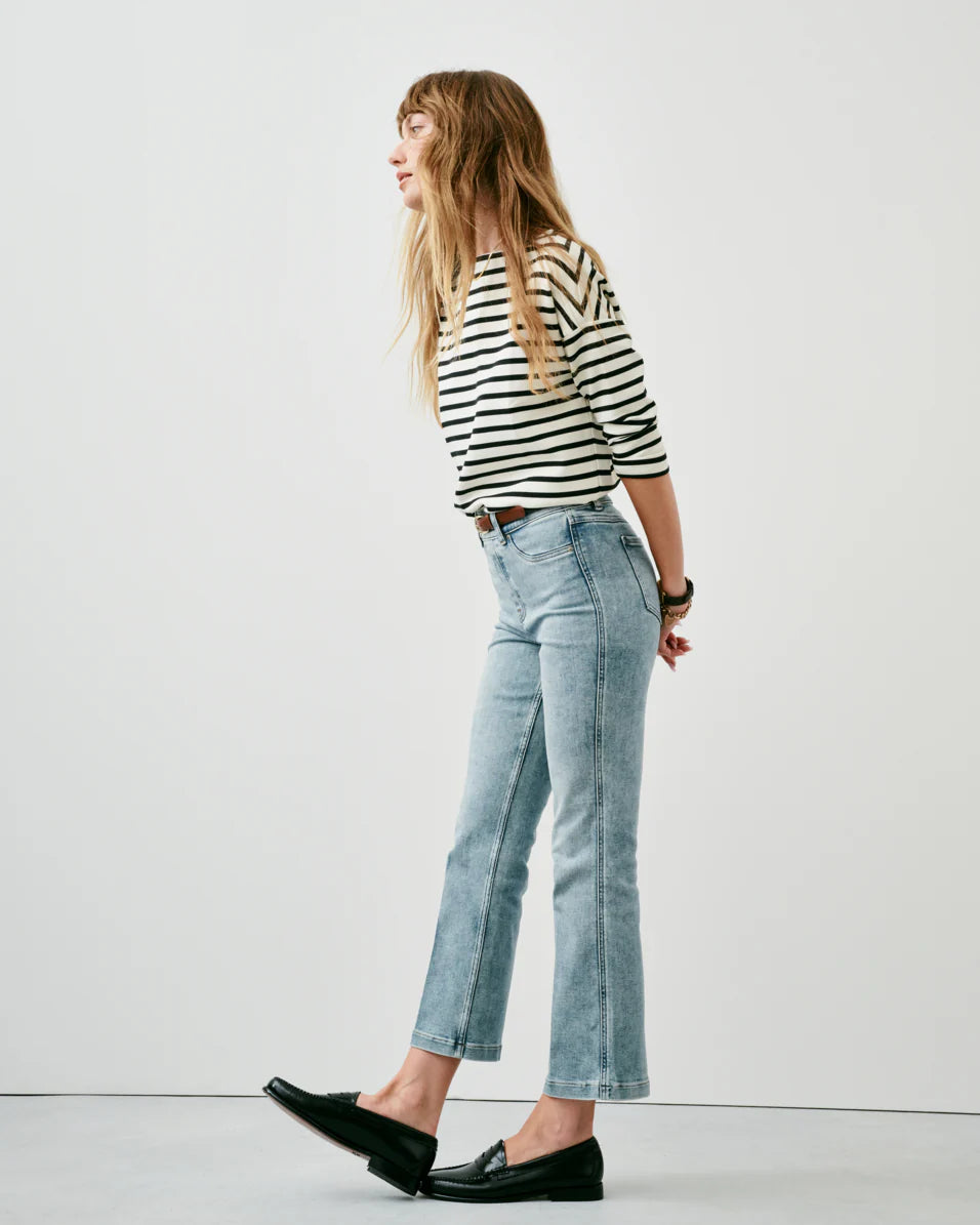 mlvince SASHIKO FLARE JEANS ちいさく INDIGO