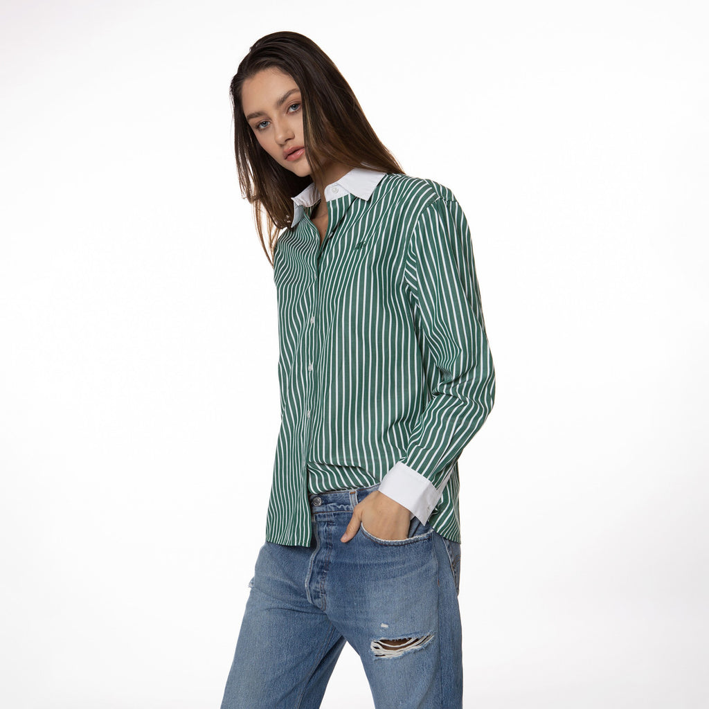 Margo Striped Button UP
