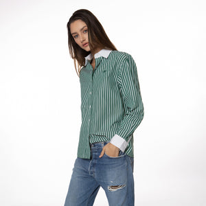 Margo Striped Button UP