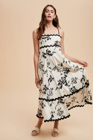 Flora Ric Rac Maxi Dress
