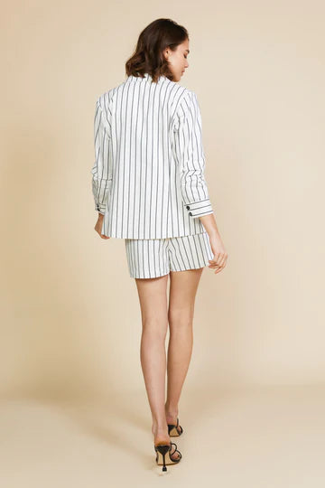 Striped Blazer Short Set