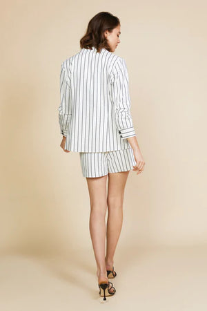 Striped Blazer Short Set
