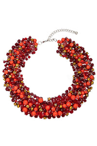 Harper Red Collar Statement Necklace