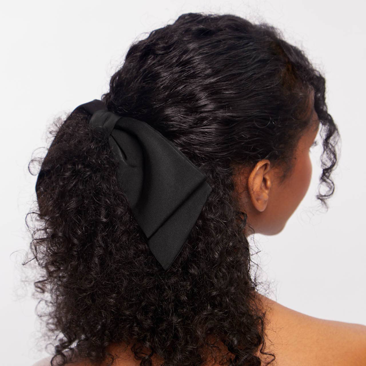 KITSCH - Recycled Fabric Bow Hair Clip 1pc- Black