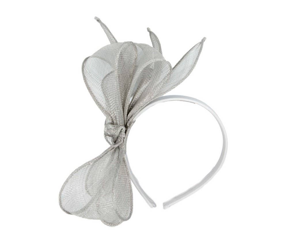 Sinamay bow fascinator - Navy