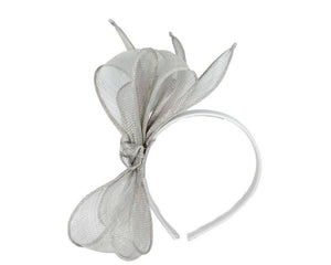 Sinamay bow fascinator - Navy