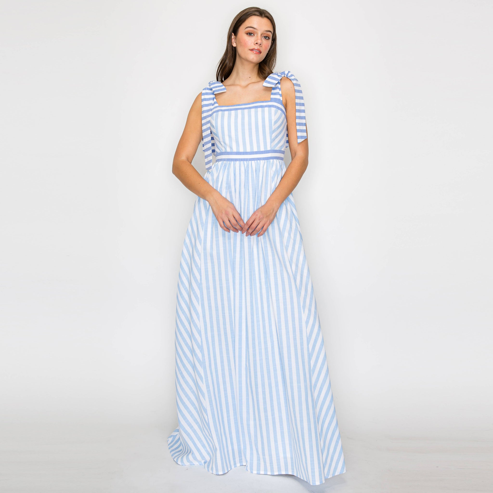 Dreamy Blue Stripe Maxi Dress