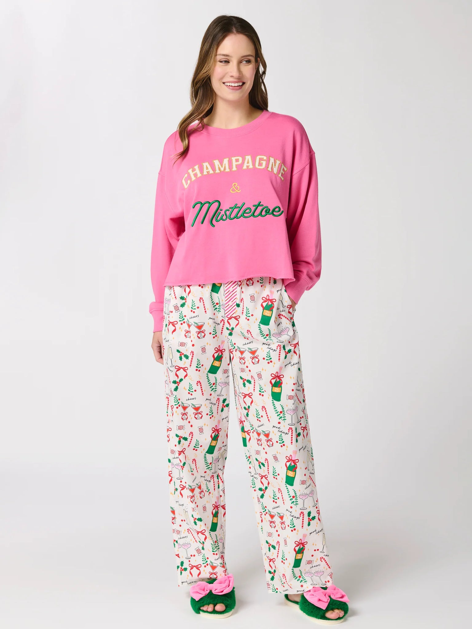 Champagne & Mistletoe Lounge Sweatshirt