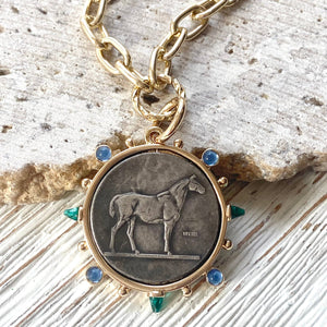 Equestrian Derby Western Coin Necklace