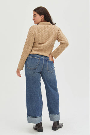 Parker Cuffed Wide Leg Slouchy Jean