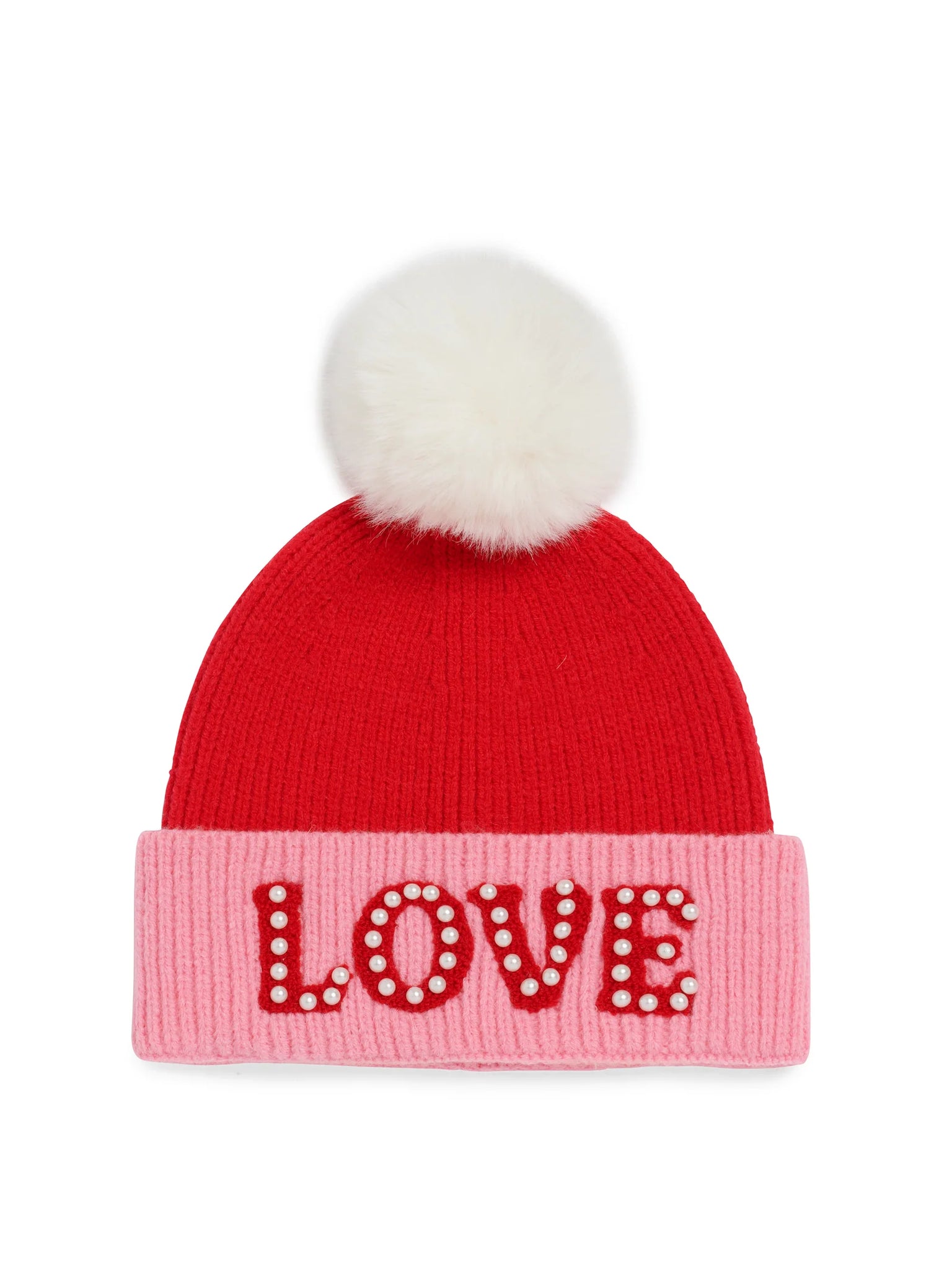 Love Beanie With Pearls