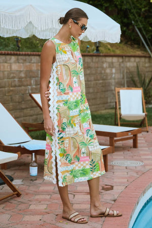 Resort Style Ric Rac Midi Dress