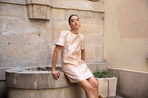 Floral Jacquard Dress