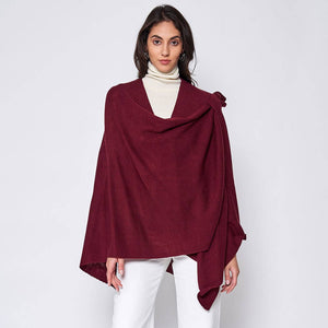 Solid Ruana with Shoulder Strap