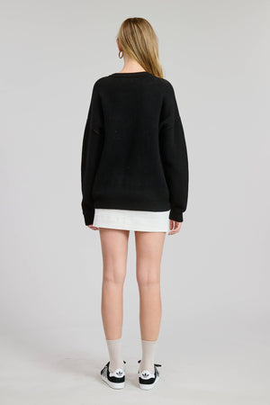 Double Espresso Martini Jacquard Sweater Top