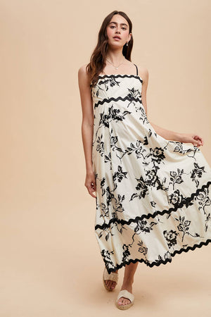Flora Ric Rac Maxi Dress