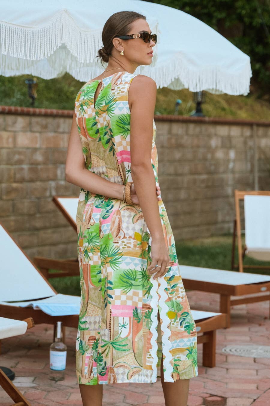 Resort Style Ric Rac Midi Dress