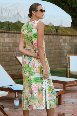 Resort Style Ric Rac Midi Dress