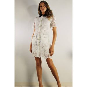 Crochet Lace Mini Dress