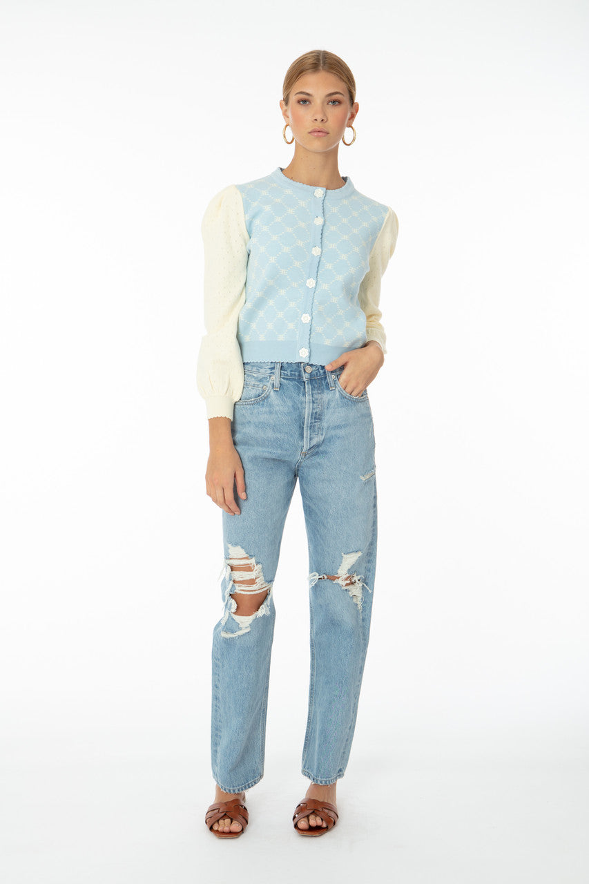 Cloud Blue EE Sweetheart Cardigan