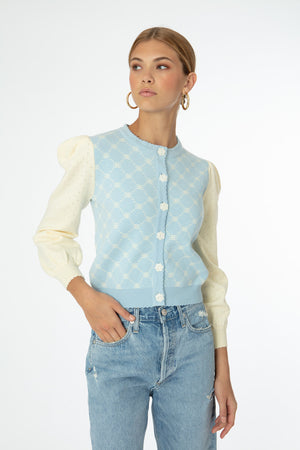 Cloud Blue EE Sweetheart Cardigan