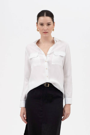 Tab Button Down Shirt