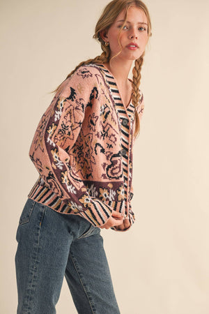 Paisley Knit Cardigan