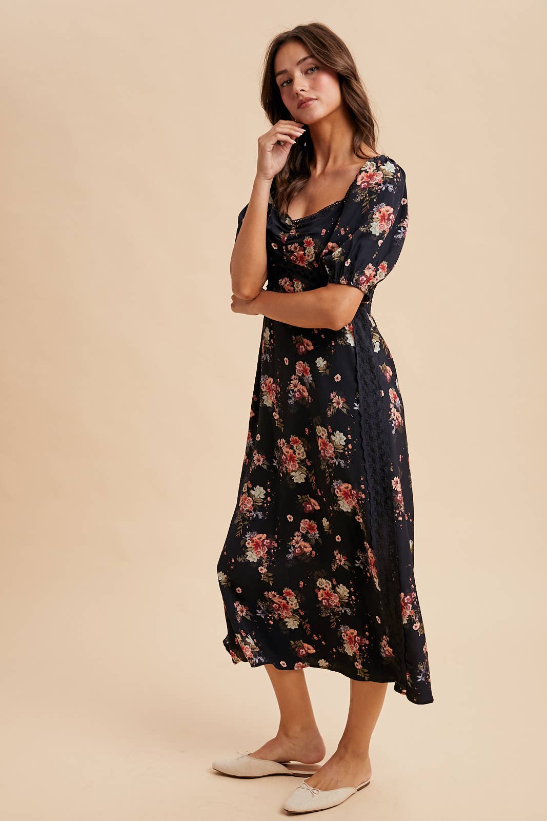 Floral Sweetheart Lace Dress