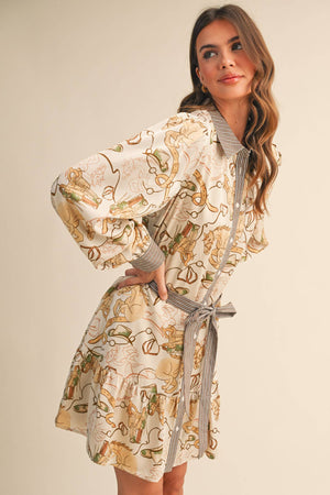 Western Button Down Mini Dress