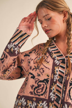 Paisley Knit Cardigan