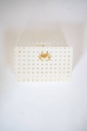 White Breakers Clutch Bamboo or Bee