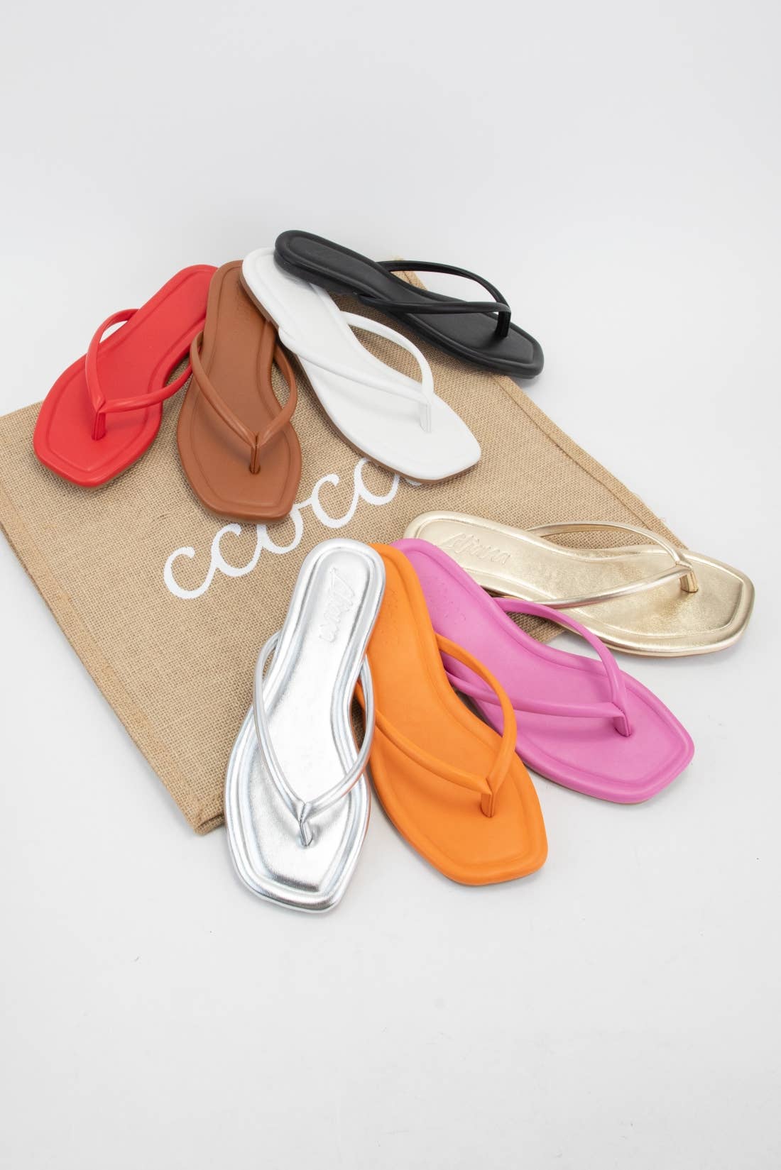 Silver Thong Sandal