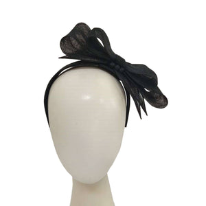Sinamay Double Bow Fascinator