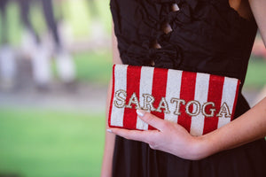 Saratoga Stripes Clutch