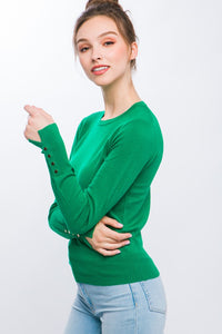 Kayla Fine Knit Sweater Green