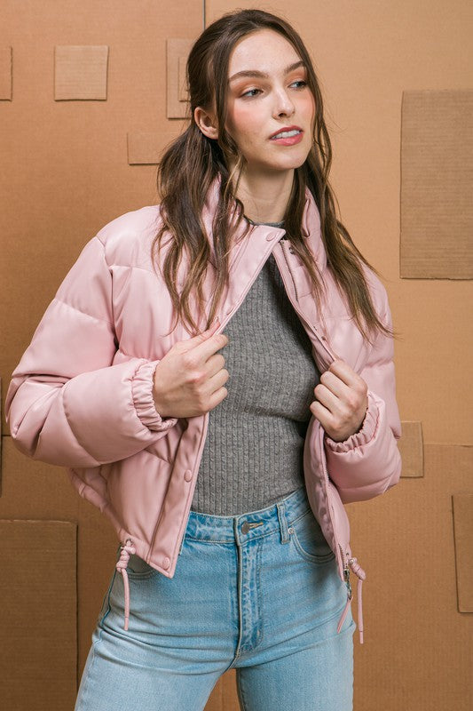 Blush Pink Bomber Jacket