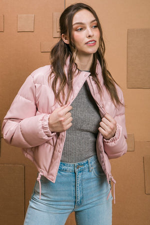 Blush Pink Bomber Jacket