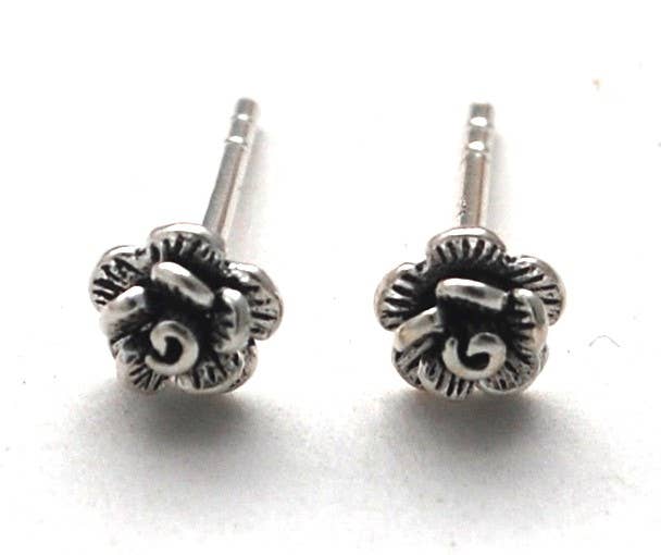 Petite Rose Studs - sterling silver Natural History