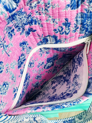Cottage Floral Quilted Duffle Bag