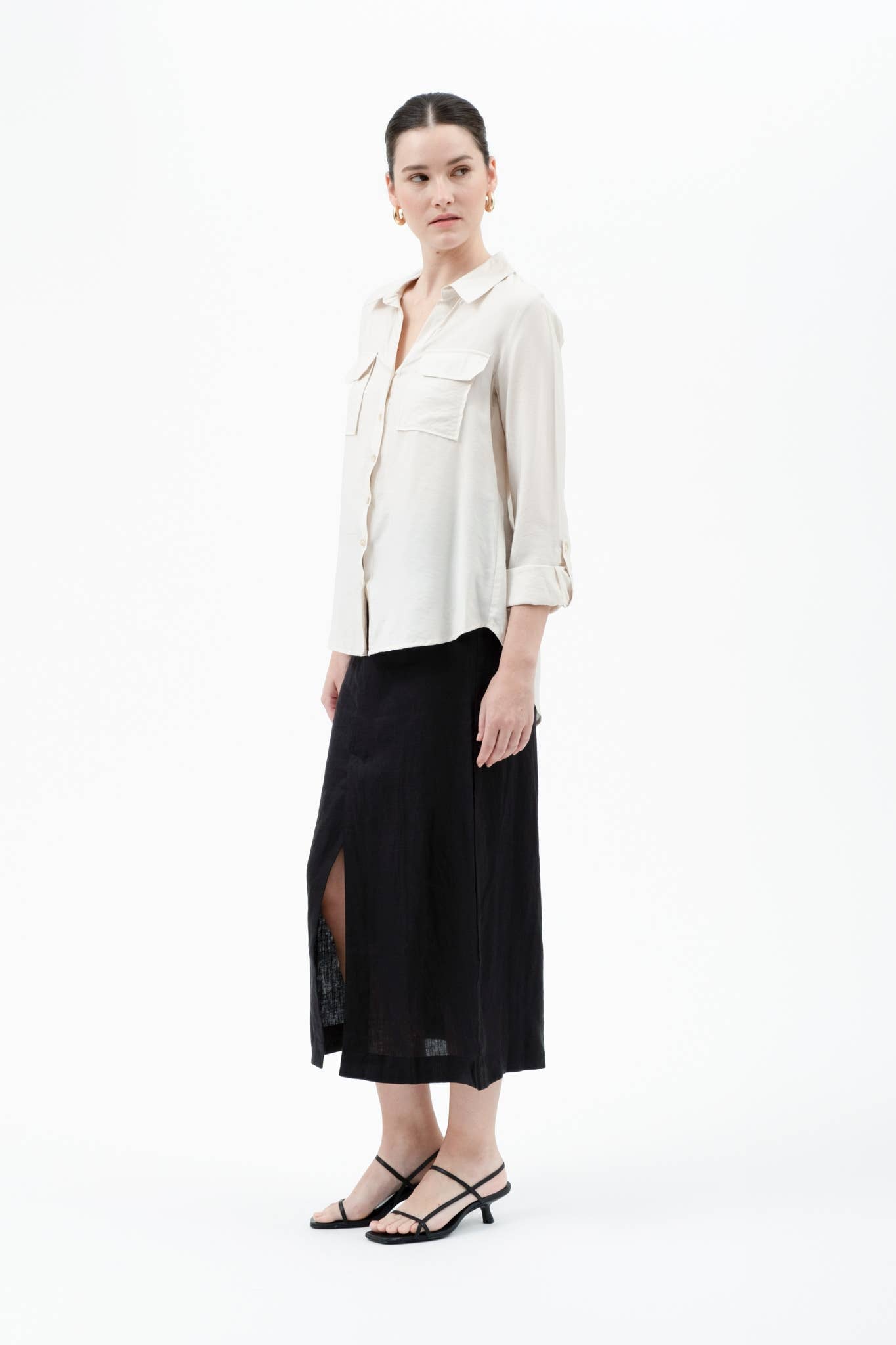 Tab Button Down Shirt