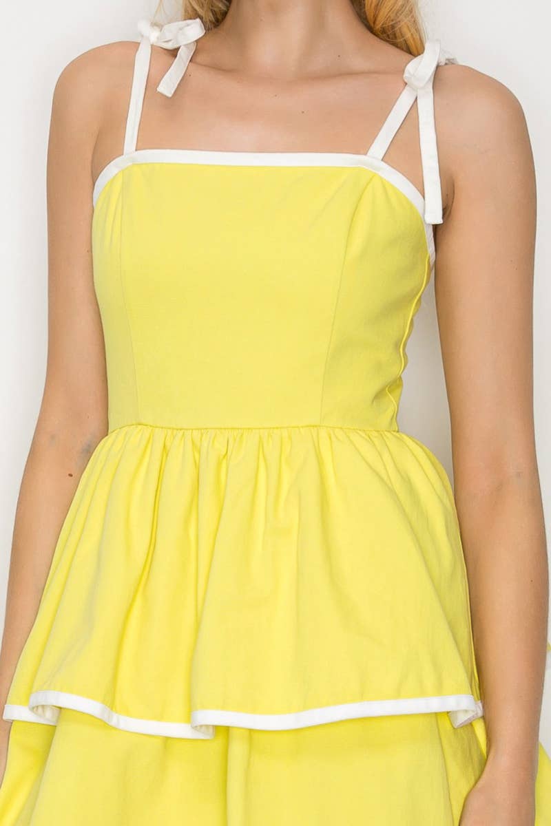 Lemonade Double Ruffle Mini Dress