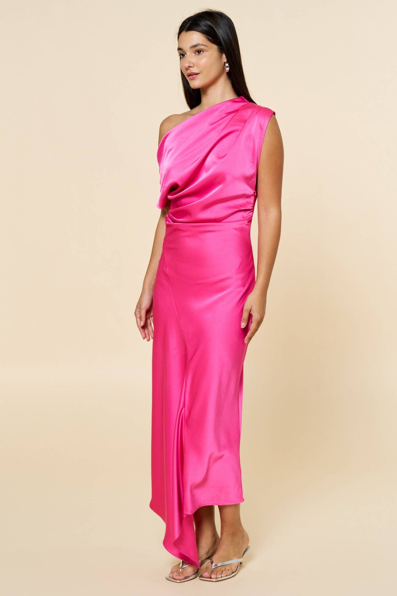 scarlett satin maxi dress Satin Asymmetrical Maxi Dress – Miss Scarlett Boutique