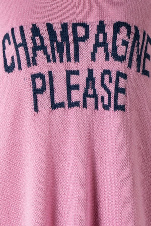 Champagne Please Sweater - Cherry PInk