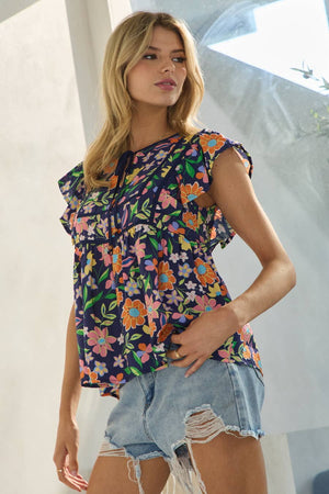 Lianna Flutter Sleeve Blouse
