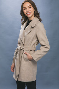 Oatmeal Belted Coat